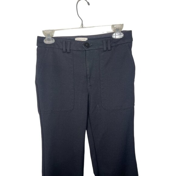 Anthropologie The Essential Trouser Wide Leg Black Pants Size 4 - Picture 5 of 6